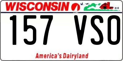 WI license plate 157VSO