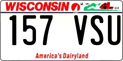 WI license plate 157VSU