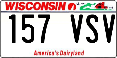 WI license plate 157VSV