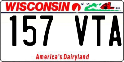 WI license plate 157VTA