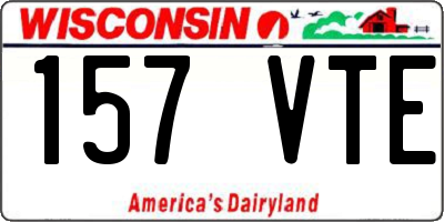WI license plate 157VTE