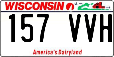 WI license plate 157VVH