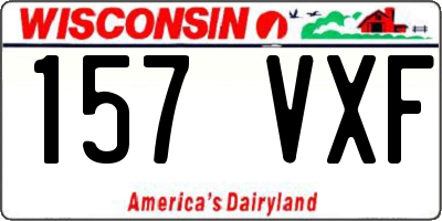 WI license plate 157VXF