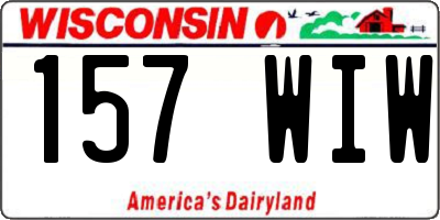 WI license plate 157WIW