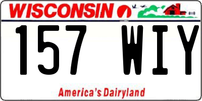 WI license plate 157WIY