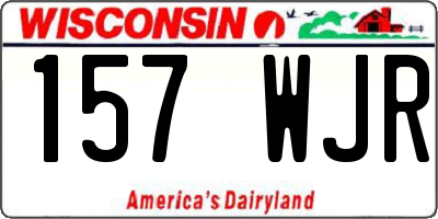 WI license plate 157WJR