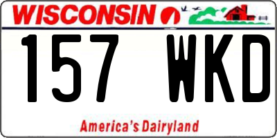 WI license plate 157WKD