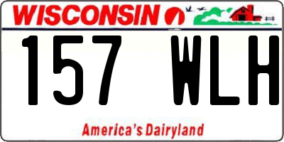 WI license plate 157WLH