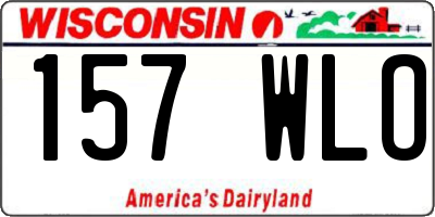 WI license plate 157WLO