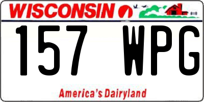 WI license plate 157WPG