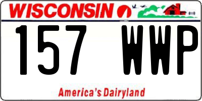 WI license plate 157WWP