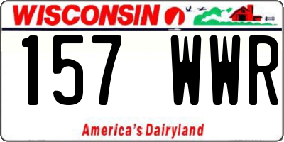 WI license plate 157WWR