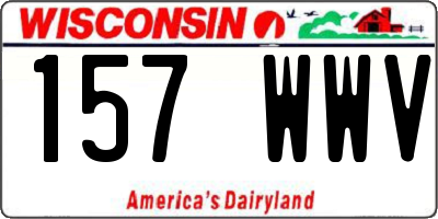 WI license plate 157WWV