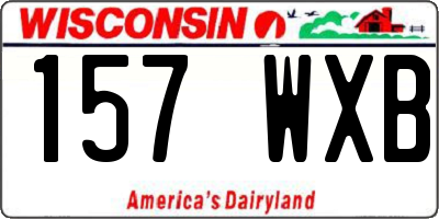 WI license plate 157WXB