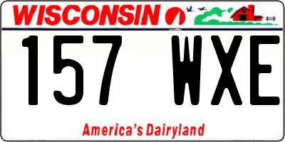 WI license plate 157WXE