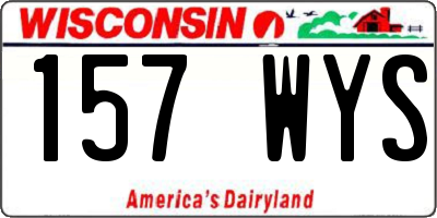 WI license plate 157WYS