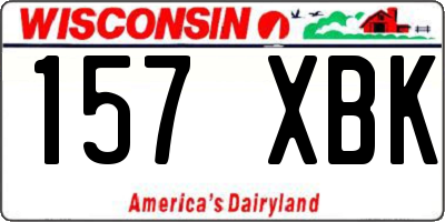 WI license plate 157XBK