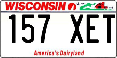 WI license plate 157XET