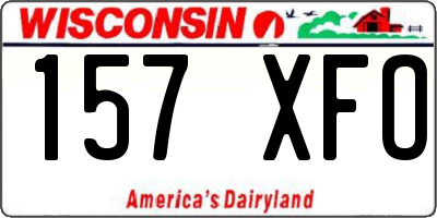 WI license plate 157XFO