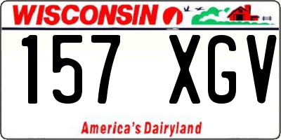 WI license plate 157XGV