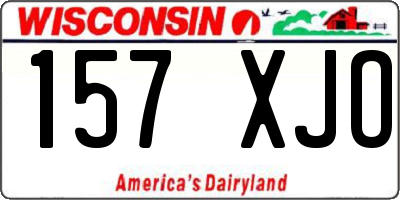 WI license plate 157XJO
