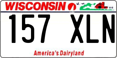 WI license plate 157XLN