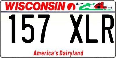 WI license plate 157XLR