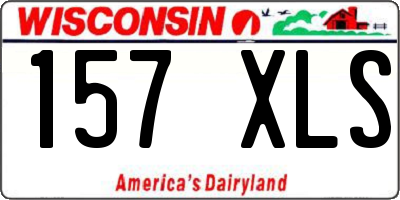 WI license plate 157XLS