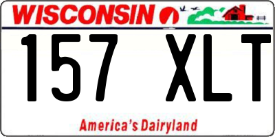 WI license plate 157XLT