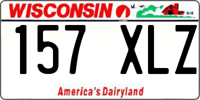 WI license plate 157XLZ