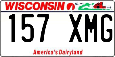 WI license plate 157XMG