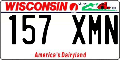 WI license plate 157XMN