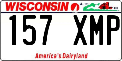 WI license plate 157XMP