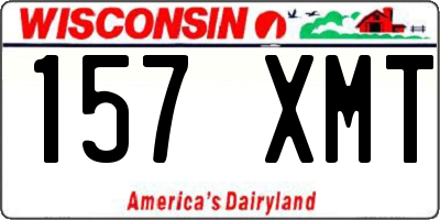 WI license plate 157XMT