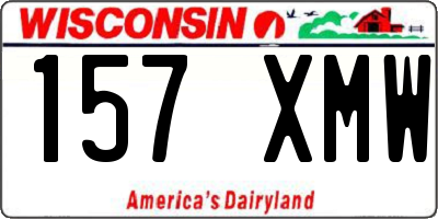 WI license plate 157XMW
