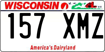 WI license plate 157XMZ