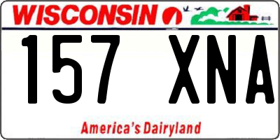 WI license plate 157XNA