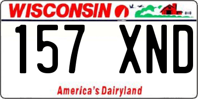 WI license plate 157XND