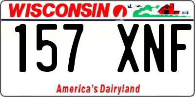 WI license plate 157XNF