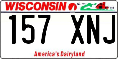 WI license plate 157XNJ