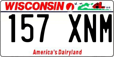 WI license plate 157XNM