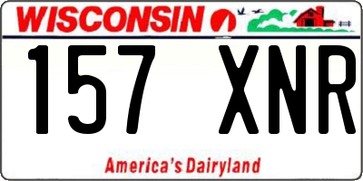 WI license plate 157XNR