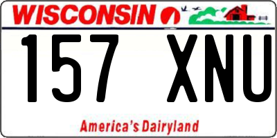 WI license plate 157XNU