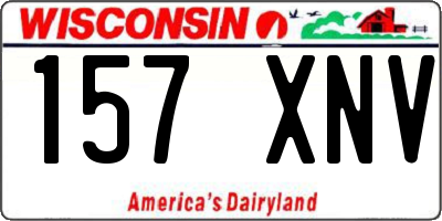 WI license plate 157XNV