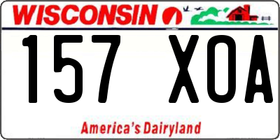 WI license plate 157XOA