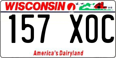WI license plate 157XOC