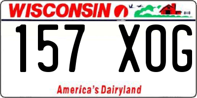 WI license plate 157XOG