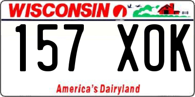 WI license plate 157XOK
