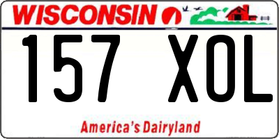 WI license plate 157XOL