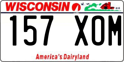 WI license plate 157XOM